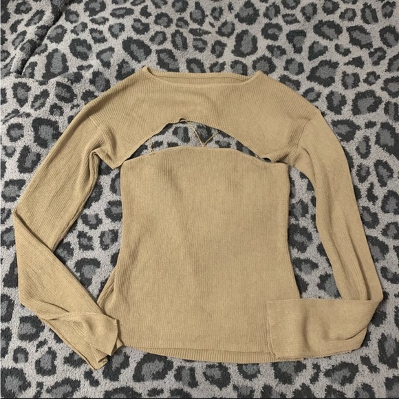 New Bubish Revolve Paloma knit sweater in Mocha Size Small - Picture 9 of 12